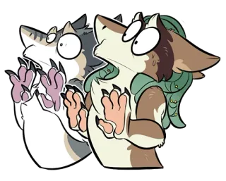 👀 animals, cartoon, funny, surprised, cute, sticker telegram sticker