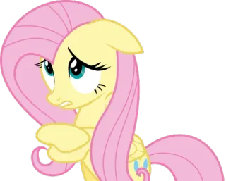 😰 Fluttershy My Little Pony fluttershy, pony, friendship, cartoon, magic, cute, equestrian telegram sticker