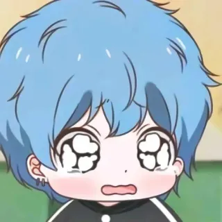 😭 Аниме, Мультфильм, Плач, Грустный, Чиби, Слезы, Эмоциональный telegram sticker