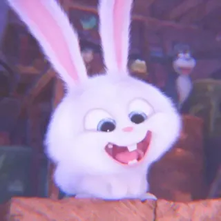 🐰 Snowball The Secret Life of Pets rabbit, bunny, cute, animal, cartoon, pet whatsapp sticker