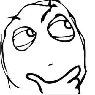 🤔 meme, thinking, confused, expression, face, internet telegram sticker