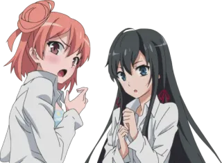 😨 Anime, Desenho animado, Personagens, Meninas, Ilustração telegram sticker