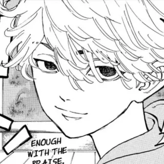 🎭 ENOUGH WITH THE PRAISE. Anime, Manga, Retrato, Chico, Personaje, Arte whatsapp sticker