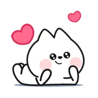 ❤️ cat, kawaii, hearts, cute whatsapp sticker