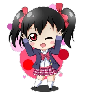 ☝ Anime, Chibi, Cartone animato, Carino, Idol, Kawaii telegram sticker