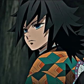 〽️ Giyu Tomioka Demon Slayer Anime, Demon Slayer, Giyu Tomioka, Personnage whatsapp sticker