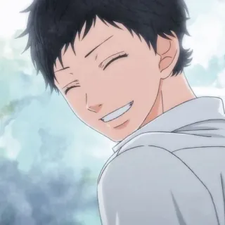 😁 anime, chłopak, uśmiechnięty, męski, kreskówka telegram sticker