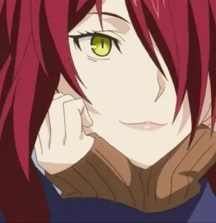 🍬 anime, red hair, female, character, anime girl whatsapp sticker