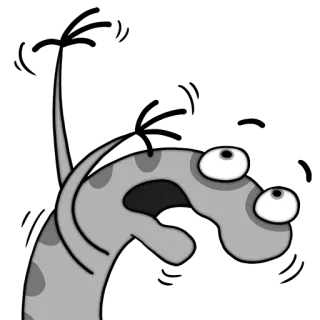 😱 Cartoon, Dinosaurier, Reptil, Lustig, Tier telegram sticker