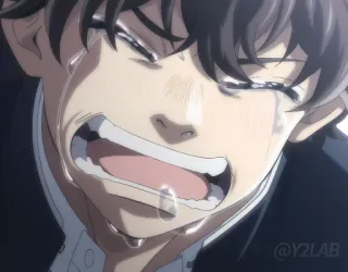 😭 chorando, triste, emoção, anime, manga telegram sticker