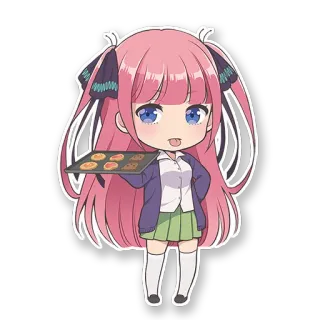 😋 Anime, Chibi, Memanggang, Makanan, Kartun, Lucu, Stiker whatsapp sticker