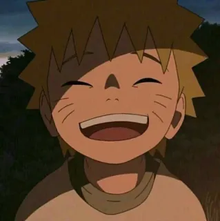 😄 Naruto Anime, lächelnd, Junge, fröhlich, Cartoon, Figur, Naruto telegram sticker