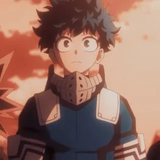 😟 Izuku Midoriya My Hero Academia anime, My Hero Academia, Izuku Midoriya, character, anime character telegram sticker