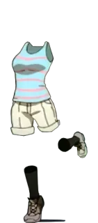 👙 ropa, pantalones cortos, camiseta sin mangas, zapatos telegram sticker