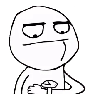 ⏱ Meme, Trollface, Internet Meme, Warten, Warten, Langeweile telegram sticker