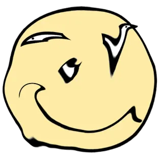 😐 ยิ้ม, นามธรรม, การ์ตูน, ใบหน้า telegram sticker