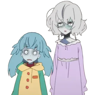 😦 アニメ, キャラクター, ゾンビ, 幽霊, 女の子, 漫画 telegram sticker