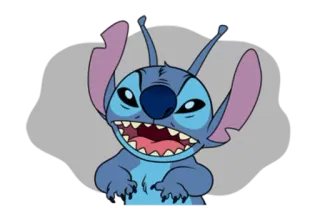 😈 Stitch Lilo & Stitch Cartone animato, Alieno, Blu, Disney, Carino telegram sticker