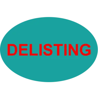 ❌ DELISTING Rimozione, Proibito, Censura, Bandito telegram sticker
