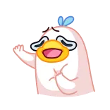 😵 닭, 이모티콘, 귀여운, 울음, 새, 슬픈, 만화 whatsapp sticker