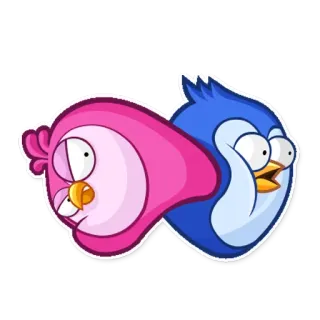 👊 cartoon, birds, funny, sticker telegram sticker