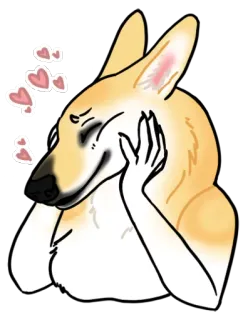💕 anjing, corgi, cinta, hati, imut, hewan, kawaii telegram sticker