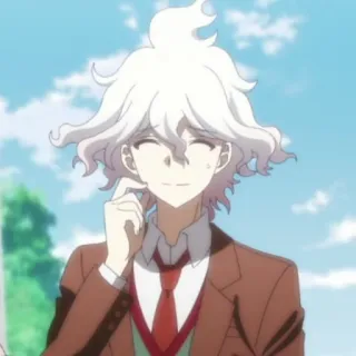 😅 Nagito Komaeda Danganronpa anime, danganronpa, nagito komaeda, character, school uniform telegram sticker
