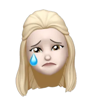 🚹 絵文字, 泣く, 悲しい, 涙, ミーム, 顔 whatsapp sticker