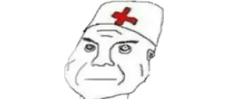 🏥 infermiera, dottore, medico, meme, wojak telegram sticker