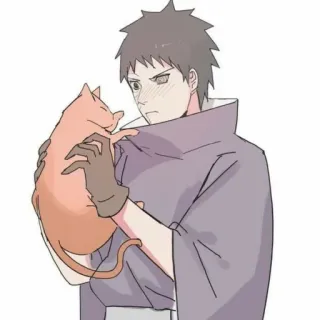 👉 Obito Uchiha Naruto anime, naruto, obito uchiha, cat telegram sticker