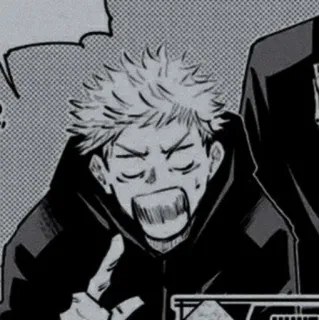 🌫 anime, manga, character, drawing, portrait, yuji itadori, jujutsu kaisen whatsapp sticker