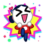 😆 Dibujos animados, Feliz, Lindo, Emocionado, Personaje, Sticker telegram sticker
