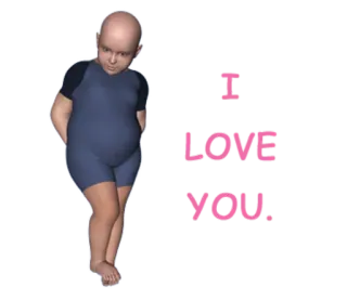 ❤ I LOVE YOU love, child, cute, affection whatsapp sticker