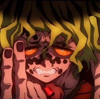 💀 Gyutaro Demon Slayer Аниме, Демон, Монстр, Гютаро, Клинок, рассекающий демонов whatsapp sticker