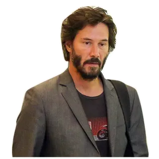 😯 Keanu Reeves Keanu Reeves, actor, celebrity, man, portrait telegram sticker