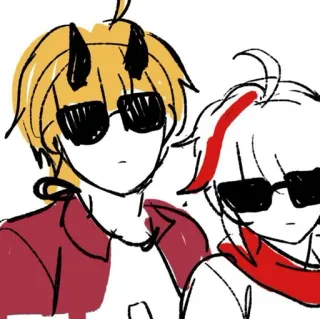 🍡 Anime, Kreskówka, Postacie, Okulary przeciwsłoneczne, Cool telegram sticker