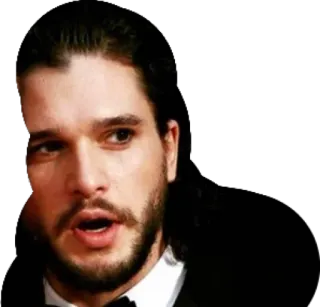 😮 Jon Snow Game of Thrones Kit Harington, Aktor, Potret, Selebriti, Jon Snow, Game of Thrones whatsapp sticker