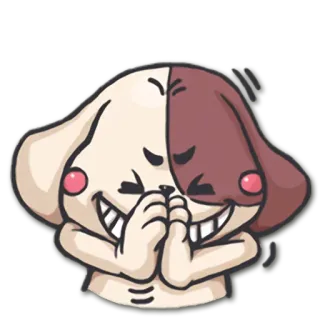 🙏 pies, zły, knujący, kreskówka, uroczy telegram sticker
