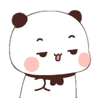 🦋 Panda, Niedlich, Tier, Cartoon, Ausdruck, Grinsen, Emoji telegram sticker