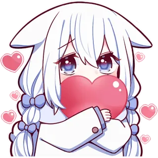 🫶 Аниме, Мультфильм, Милый, Кавай, Сердце, Любовь, Манга telegram sticker