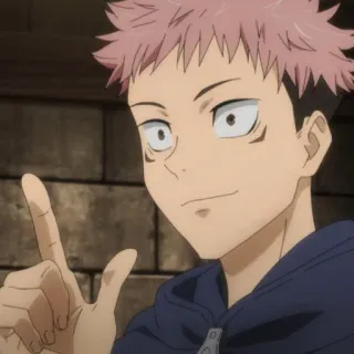 🍂 Yuji Itadori Jujutsu Kaisen Anime, Manga, Charakter, Finger, Jujutsu Kaisen, Yuji Itadori whatsapp sticker