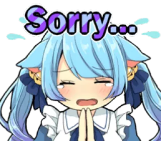 😓 Sorry... Anime, Xin lỗi, Lời xin lỗi, Dễ thương, Van xin, Tha thứ telegram sticker