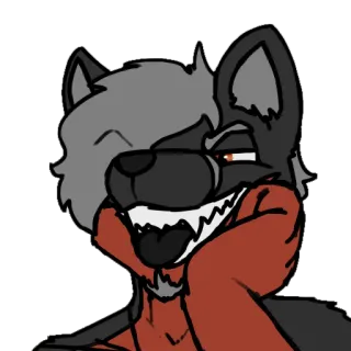 🦊 Мультфильм, Собака, Животное, Пушистый, Антро, Эскиз telegram sticker