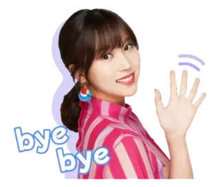 👋 bye bye saudação, acenando, tchau, kpop, ídolo whatsapp sticker