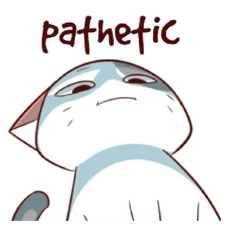 😒 pathetic cat, sad, meme, kitty, cute telegram sticker