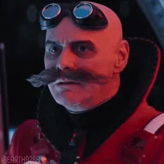 😶 Dr. Robotnik Sonic the Hedgehog @EARTH0288 Dr. Robotnik, Bösewicht, Jim Carrey, Schnurrbart, Sonic the Hedgehog, Eggman telegram sticker
