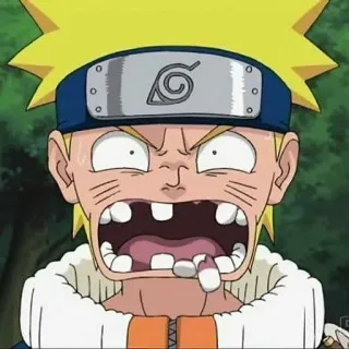 🤕 Naruto Naruto, anime, manga, funny, goofy, cartoon telegram sticker