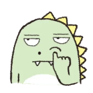 🎋 dinosaure, dessin animé, mignon, drôle, animal, personnage, monstre telegram sticker