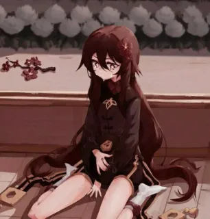 🌟 Hu Tao Genshin Impact anime, genshin impact, hu tao, video game, waifu telegram sticker