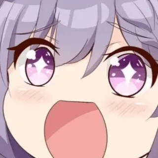 😱 Anime, Cartoon, Gesicht, Augen, Mädchen whatsapp sticker